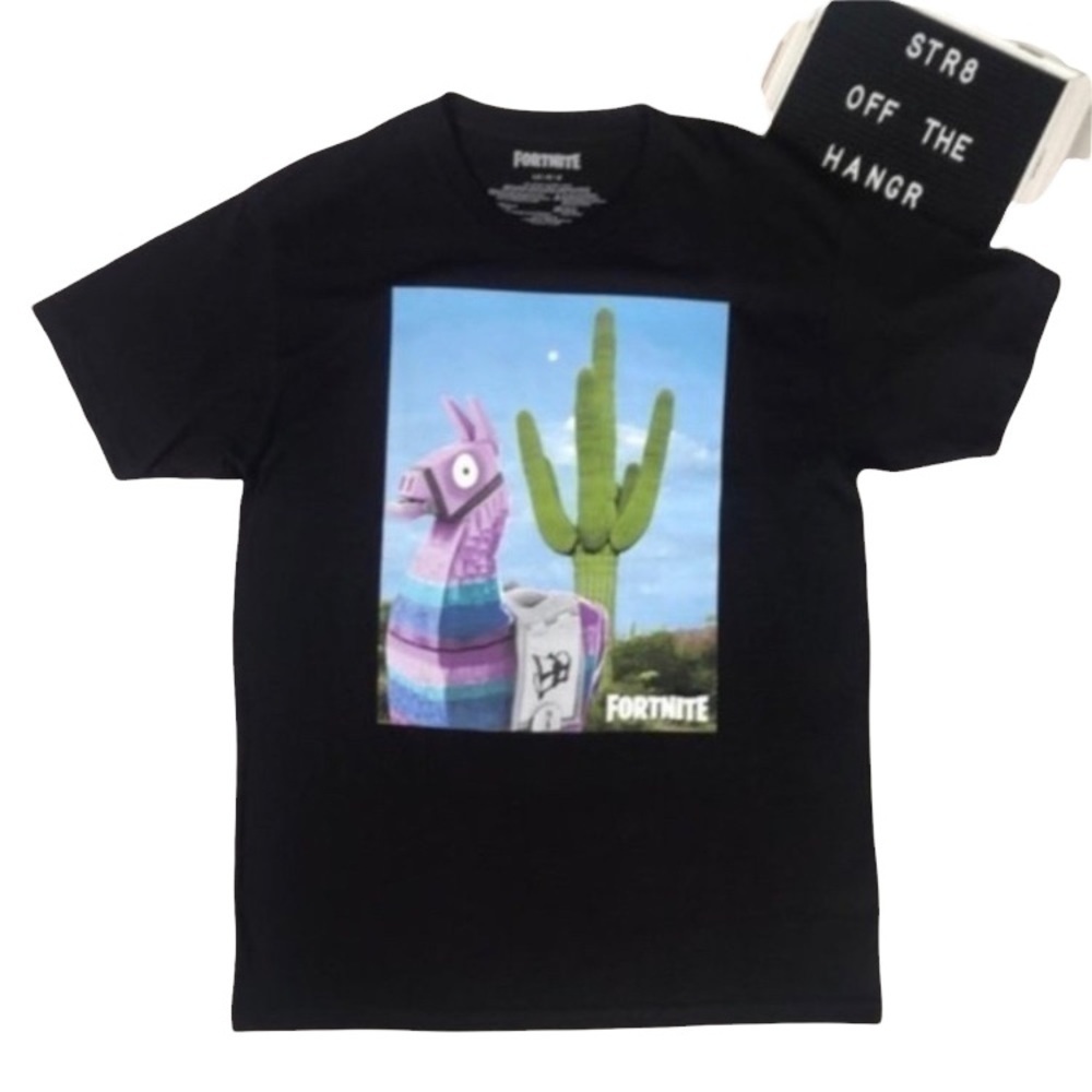 NWT Fortnite black llama short sleeve teeSZ L, XL new with tags men t-s…